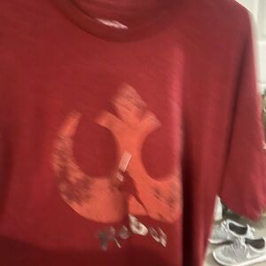 Star Wars Mens Dark Red Luke Skywalker Jedi Rebel T-Shirt 2x Large